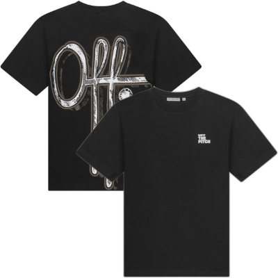 Off The Pitch - Landscape Regular Fit T-Shirt - Zwart