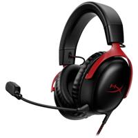 HyperX Cloud III BLK/RED GAM Over Ear headset Gamen Kabel Stereo Zwart/rood