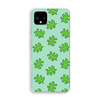 Groene blaadjes: Pixel 4 XL Transparant Hoesje