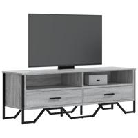 Tv-meubel 122x34x41 cm bewerkt hout grijs sonoma eikenkleurig