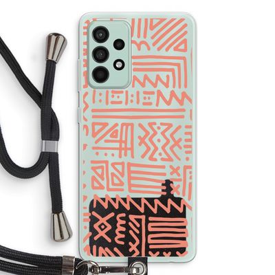Marrakech Pink: Samsung Galaxy A52s 5G Transparant Hoesje met koord