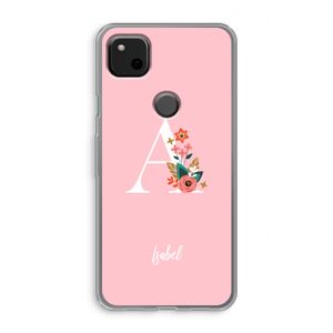 Pink Bouquet: Google Pixel 4a Transparant Hoesje