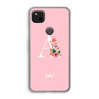 Pink Bouquet: Google Pixel 4a Transparant Hoesje