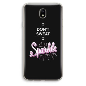 Sparkle quote: Samsung Galaxy J7 (2017) Transparant Hoesje
