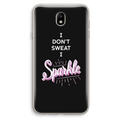 Sparkle quote: Samsung Galaxy J7 (2017) Transparant Hoesje