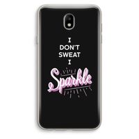 Sparkle quote: Samsung Galaxy J7 (2017) Transparant Hoesje