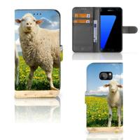 Samsung Galaxy S7 Edge | Telefoonhoesje | Met pasjeshouder | Schaap en Lammetje Samsung Galaxy S7 Edge | Telefoonhoesje | Met pasjeshouder | Schaap en Lammetje