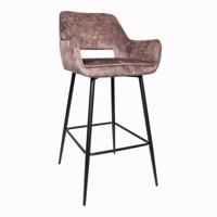 Fallon Velvet Brown Barkruk (set van 2)