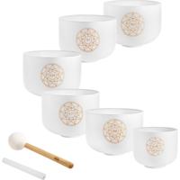 Meinl SOLCSBSET Sonic Energy Solfeggio Crystal Singing Bowl klankschalen set