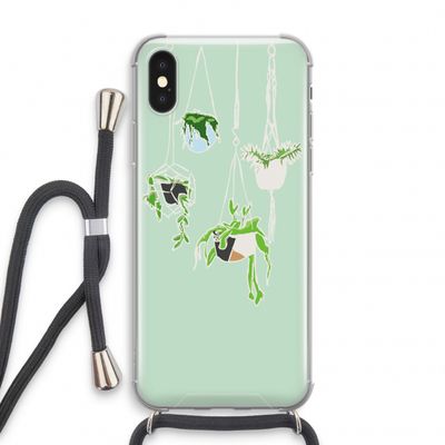 Hang In There: iPhone XS Transparant Hoesje met koord