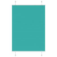 Plissé rolgordijn 100x100 cm stofbreedte 99,4cm petrol groen