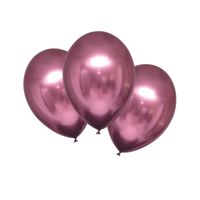 Chrome Ballonnen Flamingo Roze Luxe - 6 Stuks