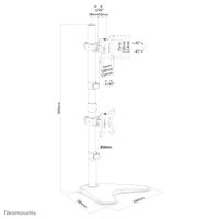 Neomounts FPMA-D550DDVBLACK 2-voudig Monitor-tafelbeugel 25,4 cm (10) - 81,3 cm (32) Zwenkbaar, Roteerbaar, Kantelbaar, Staand Zwart - thumbnail