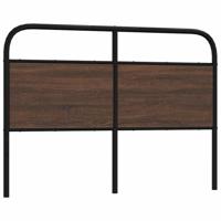 Hoofdbord 135 cm bewerkt hout en staal bruin eikenkleurig