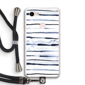 Ink Stripes: Pixel 3 XL Transparant Hoesje met koord