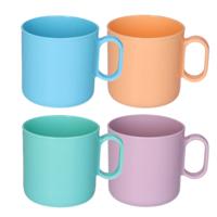 Plasticforte onbreekbare Drinkbekers - kunststof - 320 ml - 8x stuks - kinderen - mix kleuren