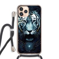 Darkness Tiger: iPhone 11 Pro Max Transparant Hoesje met koord