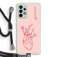 Blooming Heart: Samsung Galaxy A52s 5G Transparant Hoesje met koord Blooming Heart: Samsung Galaxy A52s 5G Transparant Hoesje met koord
