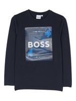 BOSS Kidswear t-shirt à logo imprimé - Bleu - thumbnail