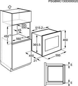 AEG MSB2548C-M Ingebouwd Combinatiemagnetron 25 l 900 W Zwart, Roestvrijstaal