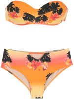 Amir Slama bikini à imprimé Ilha de Hibiscus - Orange