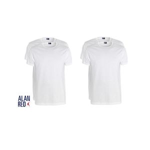 Alan Red 4-pack t-shirts derby ronde hals wit
