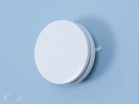 Toevoerventiel rond staal RAL 9010 buis 100 mm