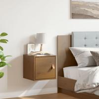 Wandkast 31,5x30x30 cm massief grenenhout honingbruin - thumbnail