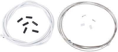 CONTEC Ct brake cable set stop+ steel fr+rear compl white