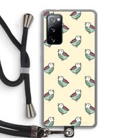 Vogeltjes: Samsung Galaxy S20 FE / S20 FE 5G Transparant Hoesje met koord Vogeltjes: Samsung Galaxy S20 FE / S20 FE 5G Transparant Hoesje met koord