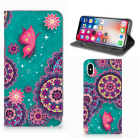 Apple iPhone Xs Max Bookcase Cirkels en Vlinders