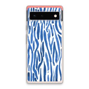 Blauwe nerven: Google Pixel 6 Transparant Hoesje