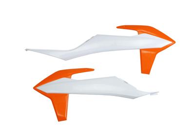 UFO PLAST Radiator covers ufo ktm white/ orange