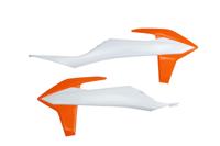 UFO PLAST Radiator covers ufo ktm white/ orange