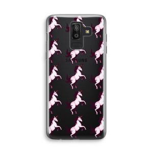 Musketon Unicorn: Samsung Galaxy J8 (2018) Transparant Hoesje