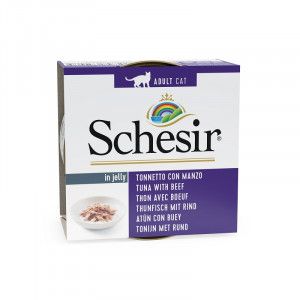 Schesir tonijn met rund kattenvoer 4 trays (56 x 85 g)