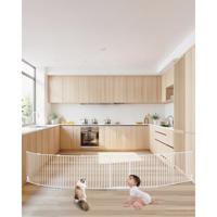 VEVOR Baby Gate Hondenhekje Scheiding 711mm Hoogte 4877mm Breedte Wit Opvouwbaar