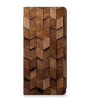 Book Wallet Case voor OnePlus 12 Wooden Cubes - thumbnail