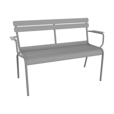 Fermob Luxembourg tuinbank met armleuning Lapilli Grey