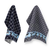 Bunzlau Castle Keuken- en theedoek set Cows Donkerblauw