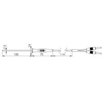 Greisinger GF1T-T3-B-BS Dompelsensor -70 tot +250 °C Sensortype Pt1000