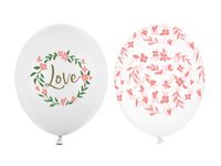 Bruiloft Ballonnen Love/Bloemen (50st) Bruiloft Ballonnen Love/Bloemen (50st)