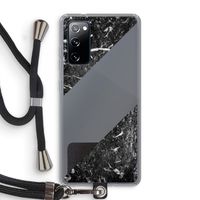 Zwart marmer: Samsung Galaxy S20 FE / S20 FE 5G Transparant Hoesje met koord