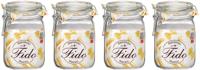 Bormioli Rocco Weckpotten Fido 11 x 11 cm / 1 liter - 4 stuks