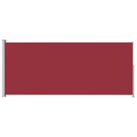 The Living Store Tuinscherm uittrekbaar 180x500 cm rood - Tuinscherm