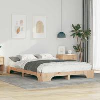 Bedframe met opslag Bruin 140 x 220 cm Massief grenenhout