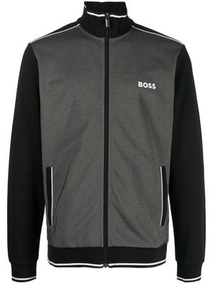 BOSS veste imprimée à col montant - Noir