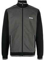 BOSS veste imprimée à col montant - Noir