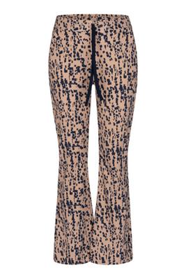 Flair drawstring block trousers - latte/dark blue - 13506