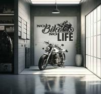 Geen fiets geen leven Garage sticker - thumbnail
